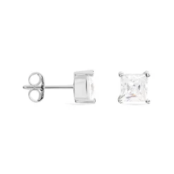 Boucles D'oreilles Puces Argent Blanc Alys Oxyde De Zirconium-Histoire d'Or Outlet