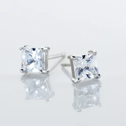 Boucles D'oreilles Puces Argent Blanc Alys Oxyde De Zirconium-Histoire d'Or Outlet