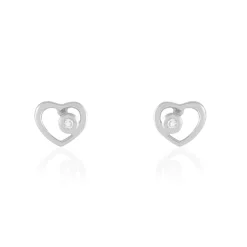 Histoire d'Or Boucles D'oreilles Puces Ashley Argent Blanc Oxyde De Zirconium