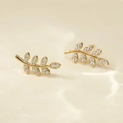 Boucles D'oreilles Puces Ael Or Jaune Oxyde De Zirconium-Histoire d'Or Online