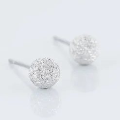 Histoire d'Or Boucles D'oreilles Puces Ayana Argent Blanc