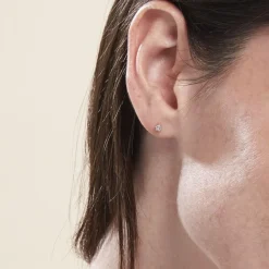 Histoire d'Or Boucles D'oreilles Puces Allison Argent Blanc Oxyde De Zirconium