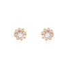 Boucles D'oreilles Puces Argent Rose Donella Oxyde De Zirconium-Histoire d'Or