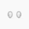 Boucles D'oreilles Puces Albertina Argent Blanc Oxyde De Zirconium-Histoire d'Or New