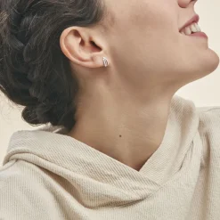 Boucles D'oreilles Puces Aelis Or Blanc Diamant-Histoire d'Or Hot