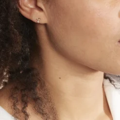 Histoire d'Or Boucles D'oreilles Puces Alvina Ruban Or Jaune Oxyde De Zirconium