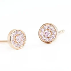Histoire d'Or Boucles D'oreilles Puces Auxana Argent Rose Oxyde De Zirconium