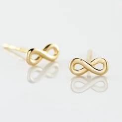 Boucles D'oreilles Puces Annie-francoise Infini Or Jaune-Histoire d'Or Online
