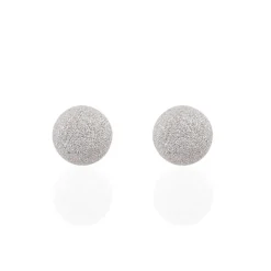 Boucles D'oreilles Puces Ayana Argent Blanc-Histoire d'Or