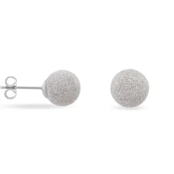 Boucles D'oreilles Puces Ayana Argent Blanc-Histoire d'Or