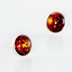 Histoire d'Or Boucles D'oreilles Puces Argent Blanc Acacia  Ambre