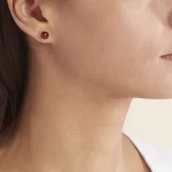 Histoire d'Or Boucles D'oreilles Puces Argent Blanc Acacia  Ambre