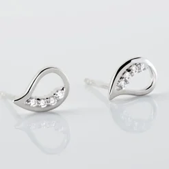 Histoire d'Or Boucles D'oreilles Puces Argent Blanc Sylvan Oxydes De Zirconium
