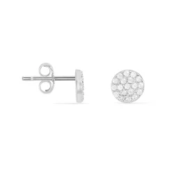 Histoire d'Or Boucles D'oreilles Puces Angeles Argent Blanc Oxyde De Zirconium