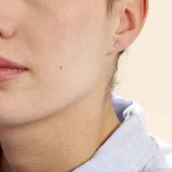 Boucles D'oreilles Puces Anne-maudae Coeurs Or Jaune-Histoire d'Or Sale