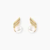 Boucles D'oreilles Puces Antoinette Or Jaune Perle De Culture-Histoire d'Or Discount
