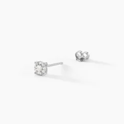 Histoire d'Or Boucles D'oreilles Puces Artemis Or Blanc Diamant