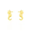 Histoire d'Or Boucles D'oreilles Puces Ambrosie Hippocampe Or Jaune