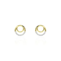 Boucles D'oreilles Puces Atlanta Or Jaune Diamant-Histoire d'Or