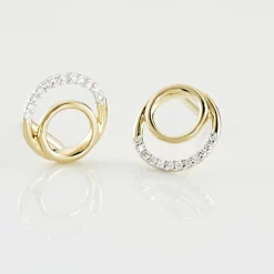 Boucles D'oreilles Puces Atlanta Or Jaune Diamant-Histoire d'Or