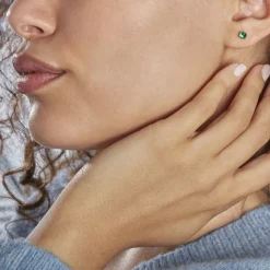 Histoire d'Or Boucles D'oreilles Puces Argent Blanc Dwight Oxydes De Zirconium