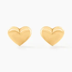 Histoire d'Or Boucles D'oreilles Puces Aricia Coeur Or Jaune