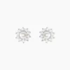 Histoire d'Or Boucles D'oreilles Puces Argent Blanc Cheri Perle De Culture Oxydes