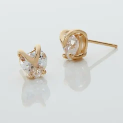 Boucles D'oreilles Puces Abelinia De Zirconium-Histoire d'Or Hot