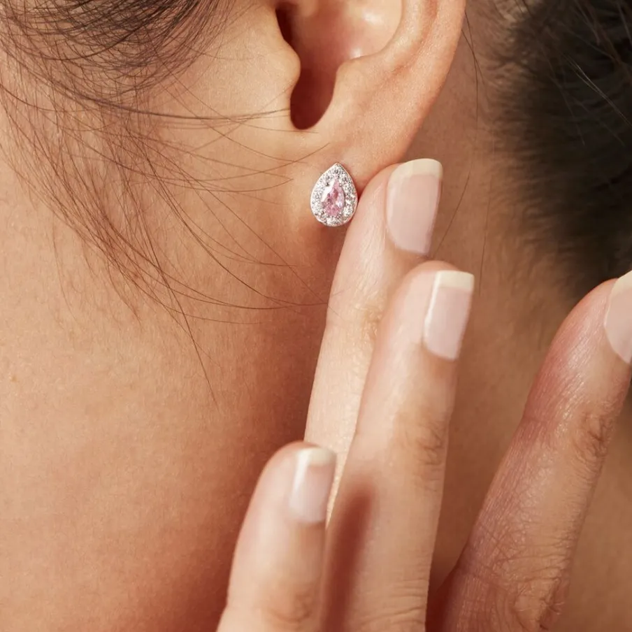 Histoire d'Or Boucles D'oreilles Puces Argent Blanc Tania Oxydes De Zirconium