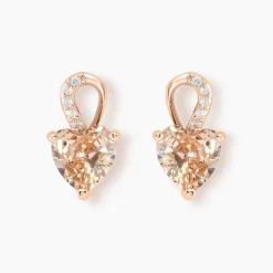 Histoire d'Or Boucles D'oreilles Puces Atieno Argent Rose Oxyde De Zirconium