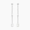 Boucles D'oreilles Puces Argane Argent Blanc Oxyde De Zirconium-Histoire d'Or New