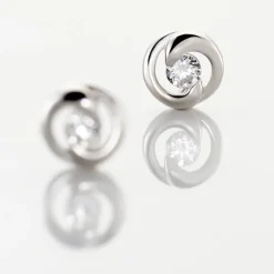 Boucles D'oreilles Puces Anne-andree Argent Blanc Oxyde De Zirconium-Histoire d'Or Hot