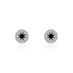 Histoire d'Or Boucles D'oreilles Puces Argent Blanc Winston Oxydes De Zirconium