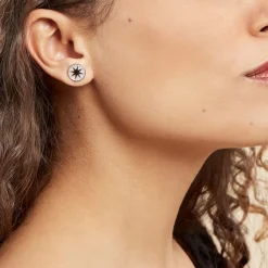 Histoire d'Or Boucles D'oreilles Puces Argent Blanc Winston Oxydes De Zirconium