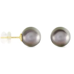 Boucles D'oreilles Puces Alper Or Jaune Perle De Culture De Tahiti-Histoire d'Or Best