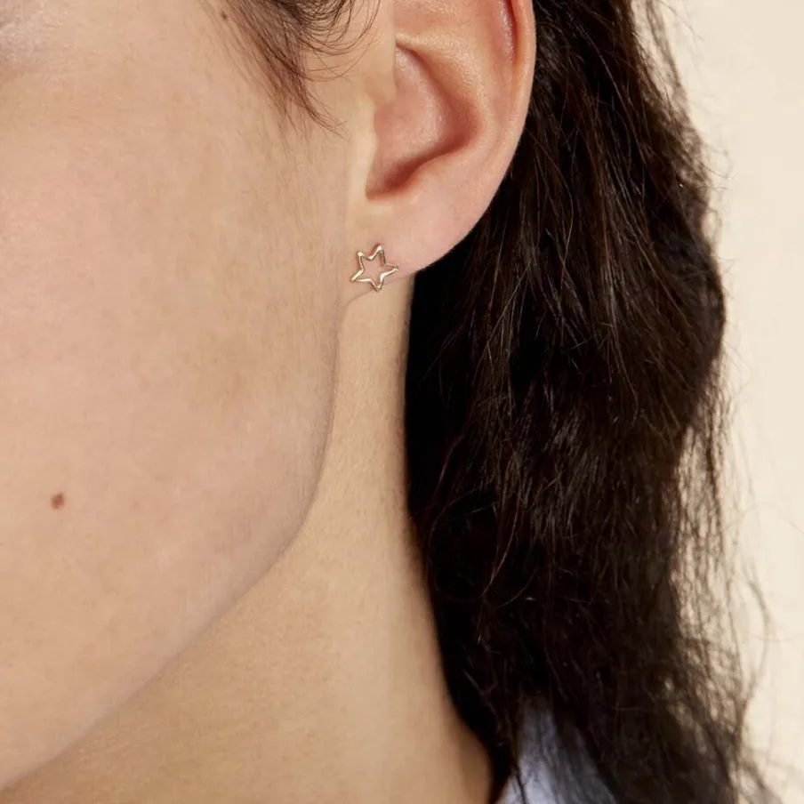 Histoire d'Or Boucles D'oreilles Puces Alphonsine Etoile De Mer