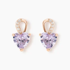 Histoire d'Or Boucles D'oreilles Puces Atieno Argent Rose Oxyde De Zirconium