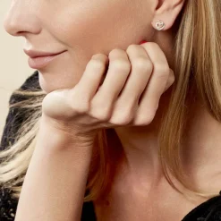 Histoire d'Or Boucles D'oreilles Puces Ablaye Or Jaune Oxyde De Zirconium