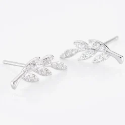 Histoire d'Or Boucles D'oreilles Puces Alma Argent Blanc Oxyde De Zirconium