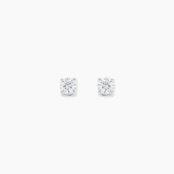 Histoire d'Or Boucles D'Oreilles Puces Aphrodite Or Blanc Diamant