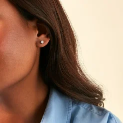 Histoire d'Or Boucles D'Oreilles Puces Aphrodite Or Blanc Diamant