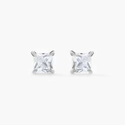 Histoire d'Or Boucles D'oreilles Puces Alys Argent Blanc Oxyde De Zirconium