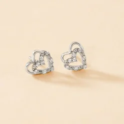 Histoire d'Or Boucles D'oreilles Puces Aoki Argent Blanc Oxyde De Zirconium