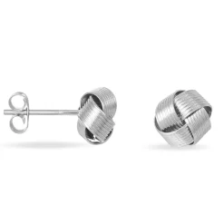 Boucles D'oreilles Puces Albanne Argent Blanc-Histoire d'Or Online