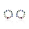 Histoire d'Or Boucles D'oreilles Puces Argent Blanc Ethem Oxydes Spinelles
