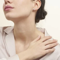 Histoire d'Or Boucles D'oreilles Puces Alais De Zirconium