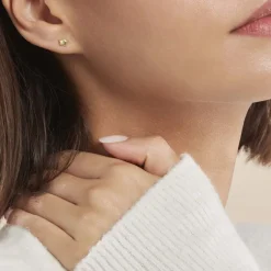 Histoire d'Or Boucles D'oreilles Puces Alphonsine Etoile Or Jaune