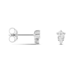 Boucles D'oreilles Puces Almira Argent Blanc Oxyde De Zirconium-Histoire d'Or Sale