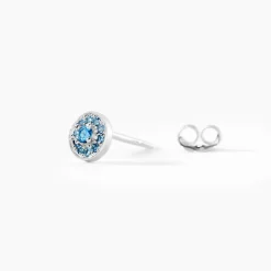 Histoire d'Or Boucles D'oreilles Puces Auxana Argent Blanc Oxyde De Zirconium