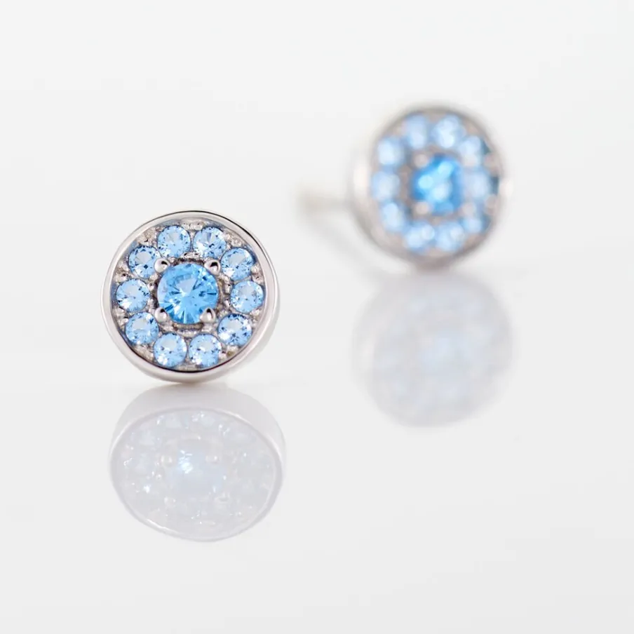 Histoire d'Or Boucles D'oreilles Puces Auxana Argent Blanc Oxyde De Zirconium